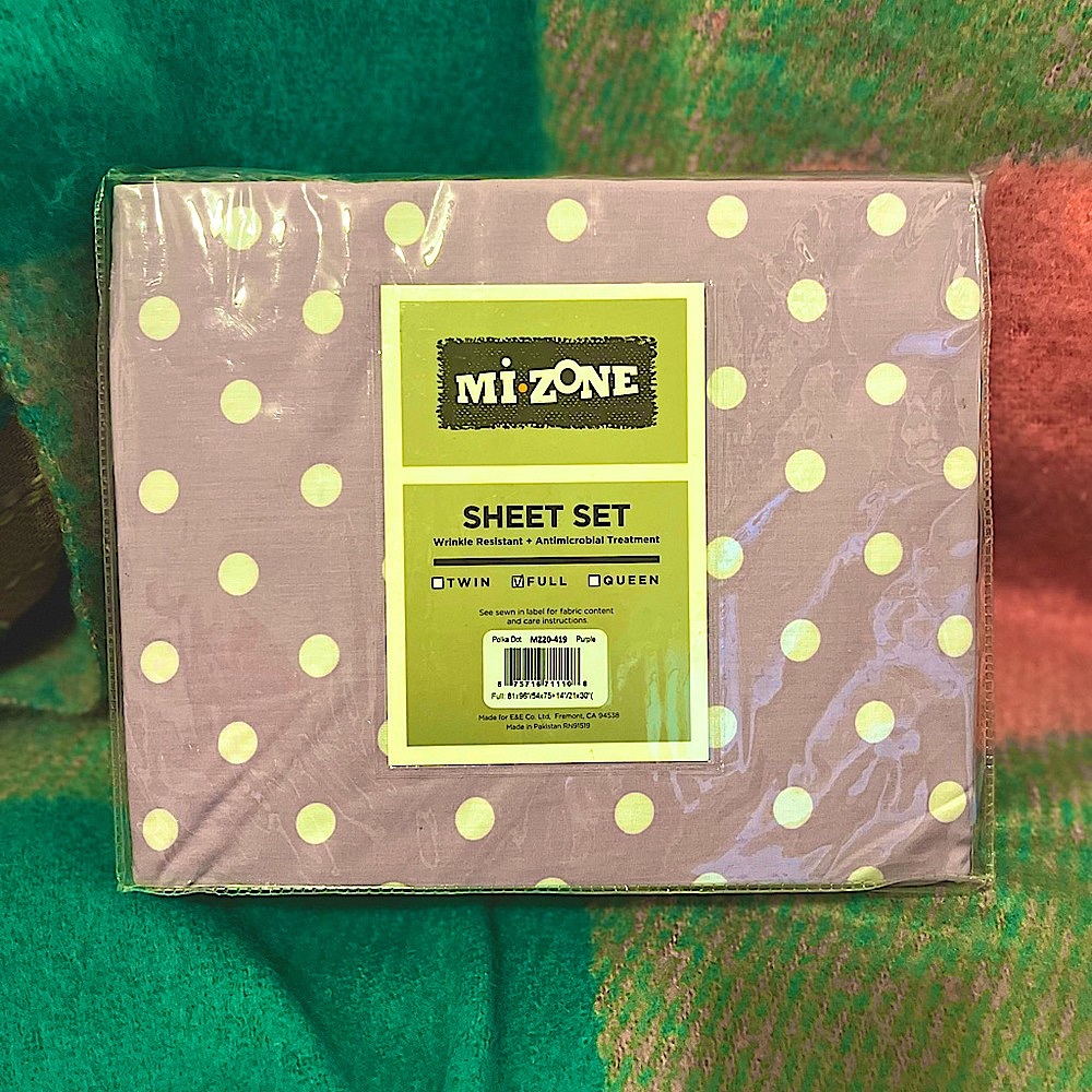 4PC BEDDING SET FULL SIZE 100% Cotton SHEETS Ultra Soft ANTIMICROBIAL Polka Dots